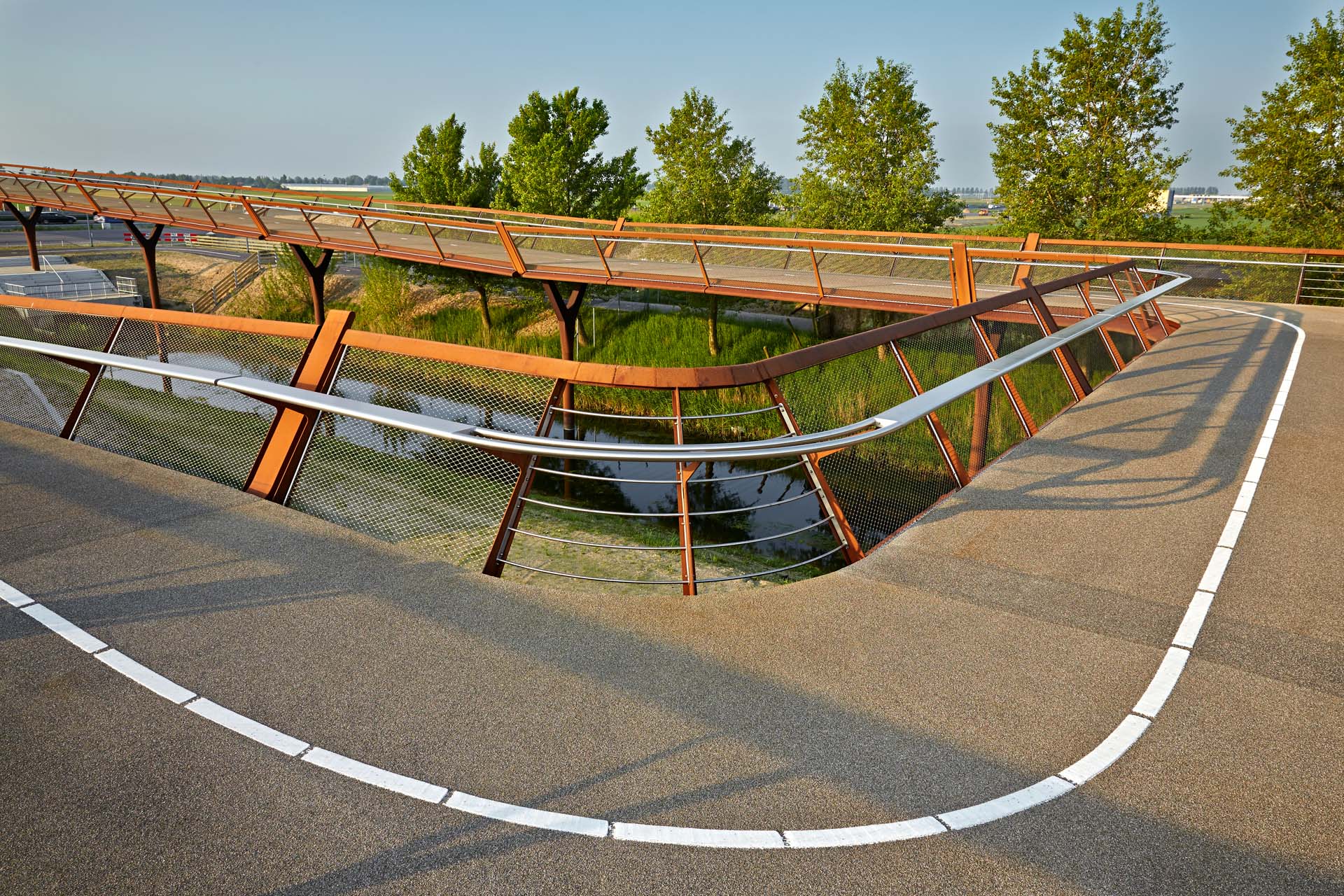 Webnet Frames securing bicycle bridge in Amsterdam