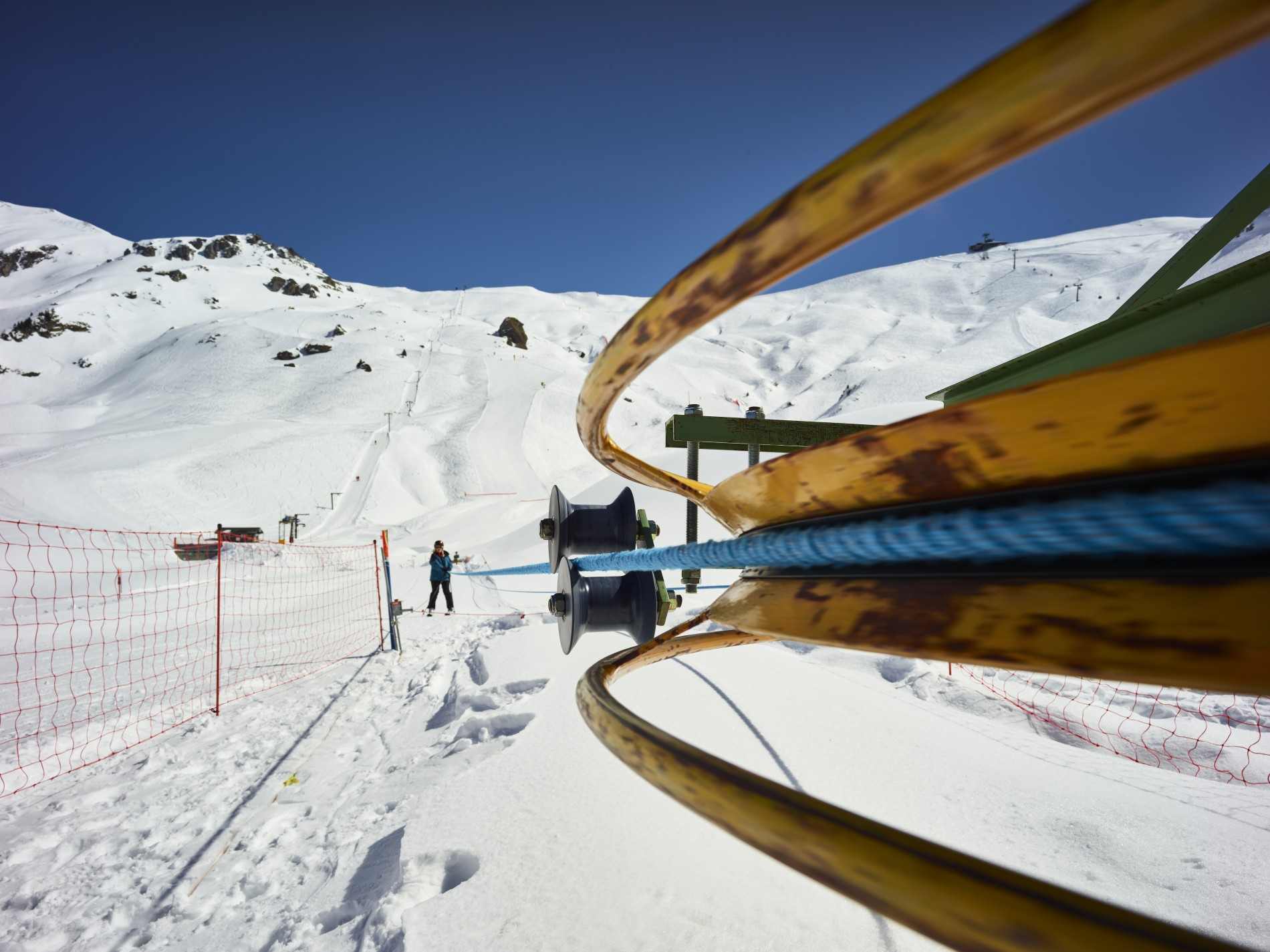 Jakob Fibre rope on ski lift in Hasliberg