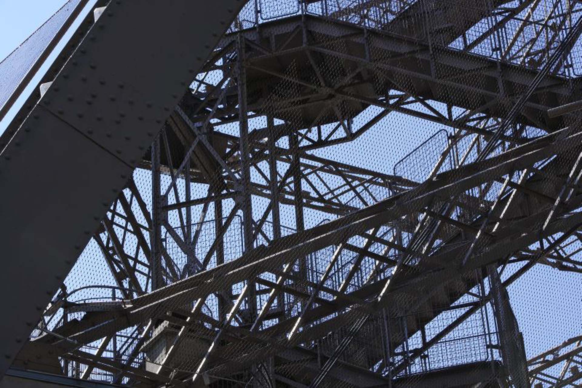 Jakob Rope Systems Webnet stainless steel safety net on the Eiffel Tower