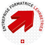 Logo "Lehrbetrieb", recognized by the Federal Administration for Education