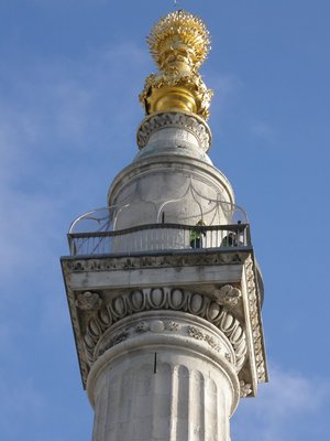 The visitor platform on the column The Momunent in the City of London, secured with Webnet