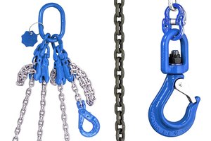 Steel hooks and chains