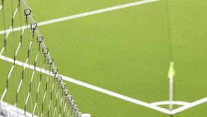 Steel rope safety net in football stadium