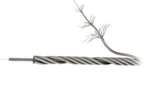 A Jakob stainless steel wire split in single strands