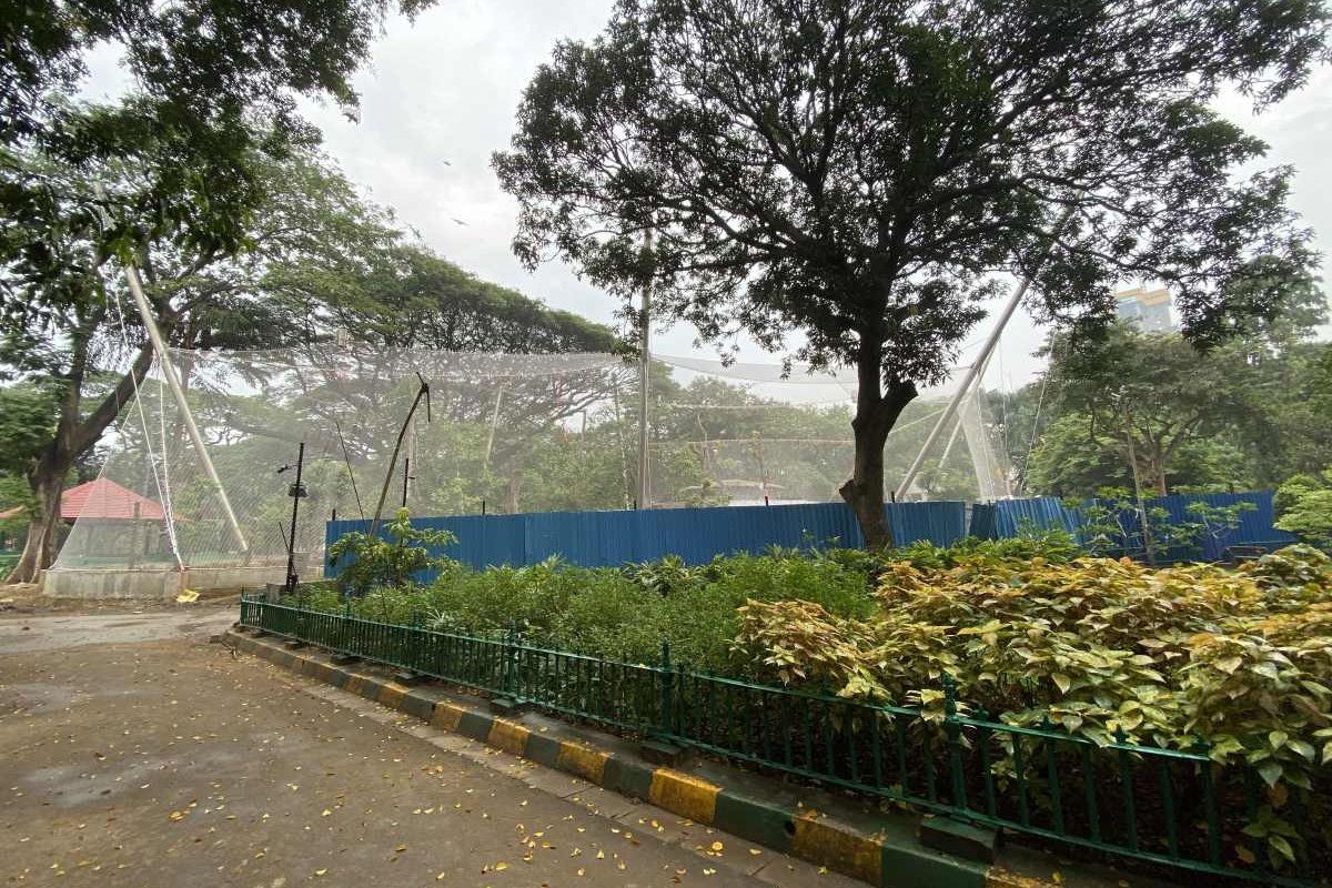 The Webnet leopard enclosure in Byculla Zoo Mumbai